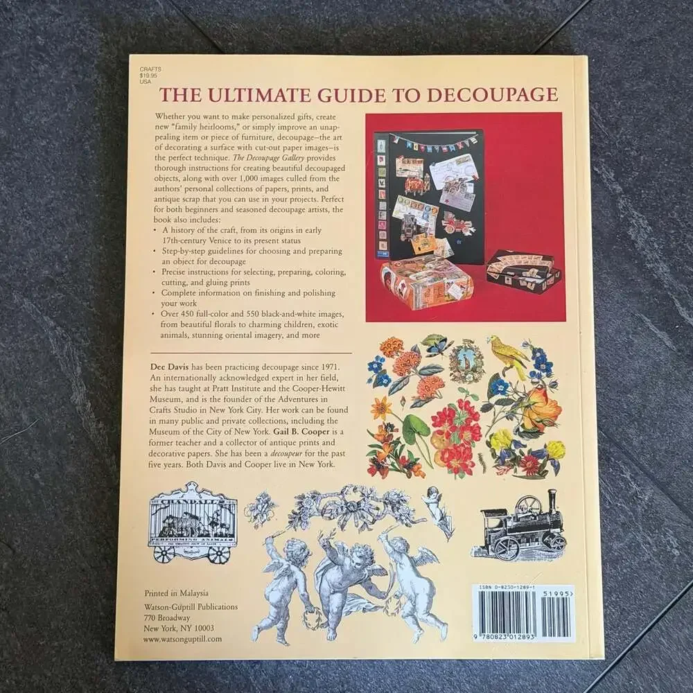 2001 Book - The Decoupage Gallery by Dee Davis & Gail Cooper- 1000 Design Motifs